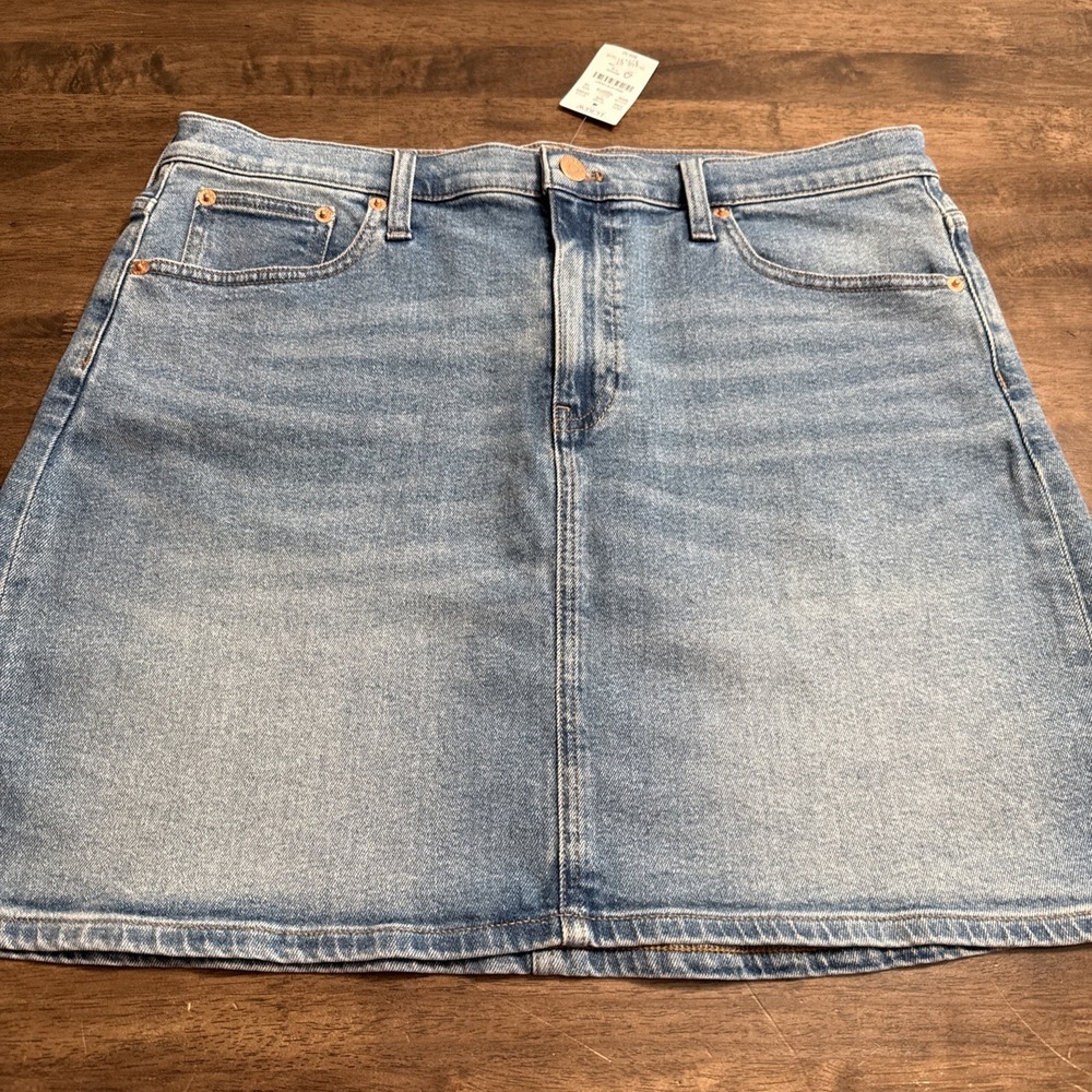 NWT JCrew‎ Womens Blue Jeans Denim Stretch Mini Skirt 12 J.Crew